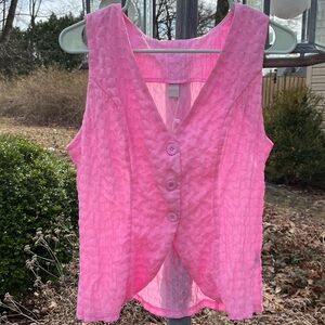 NWT Musera top, pink sleeveless v-neck